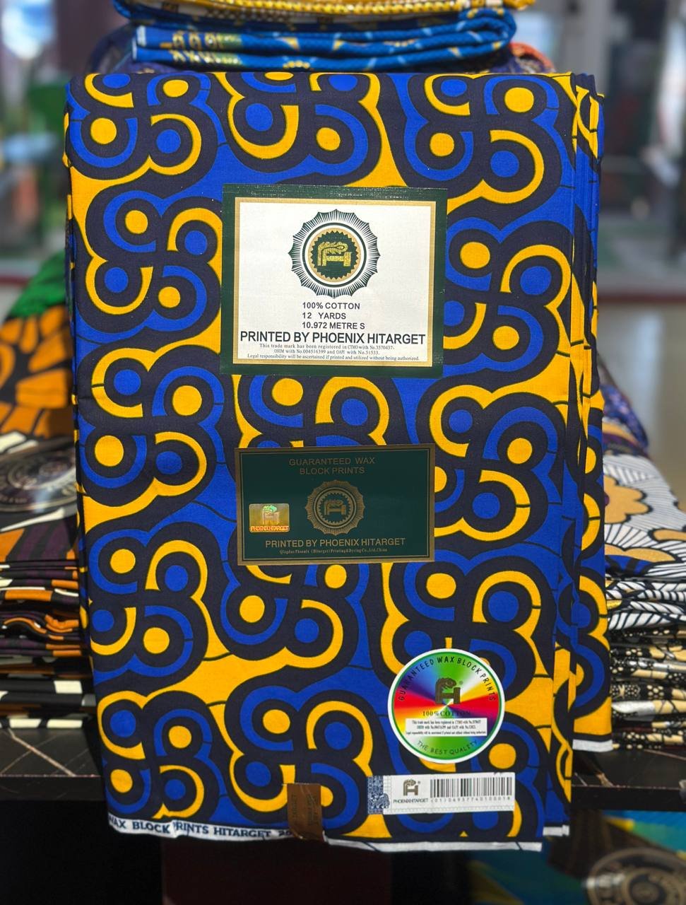 Royal Blue & Gold Swirl