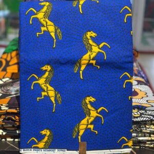 Royal Blue Horse Motif